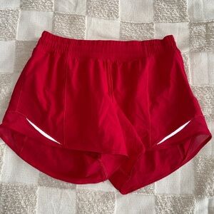 Lululemon Hotty Hot Short II *Long 4" Dark Red size 8